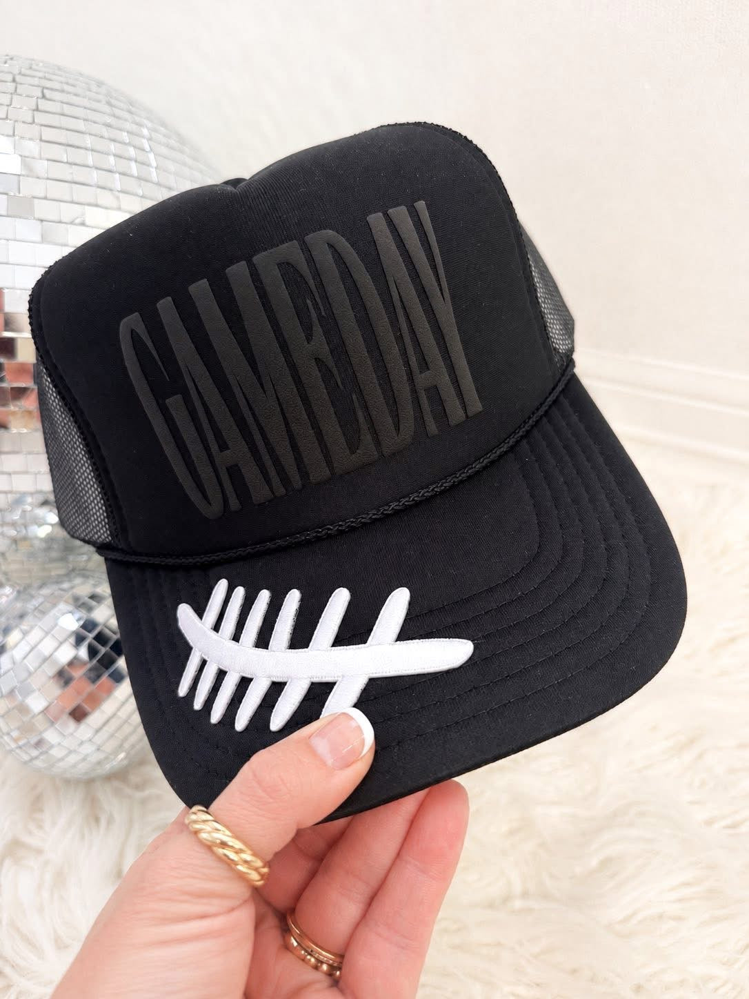 Game Day Football Stitch Trucker Hat