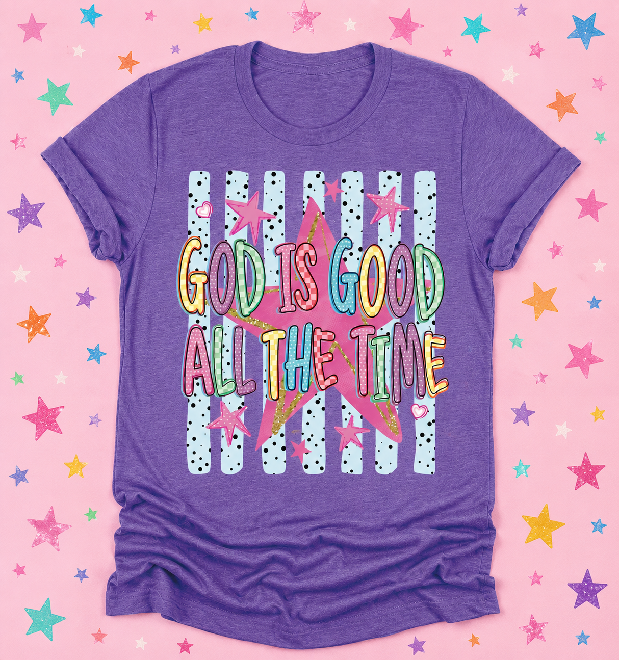 God Is Good All The Time Stripes Tee
