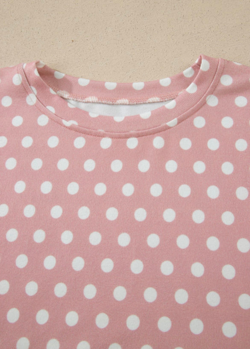 Pink Polka Dot Print Short Set