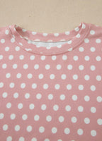 Pink Polka Dot Print Short Set