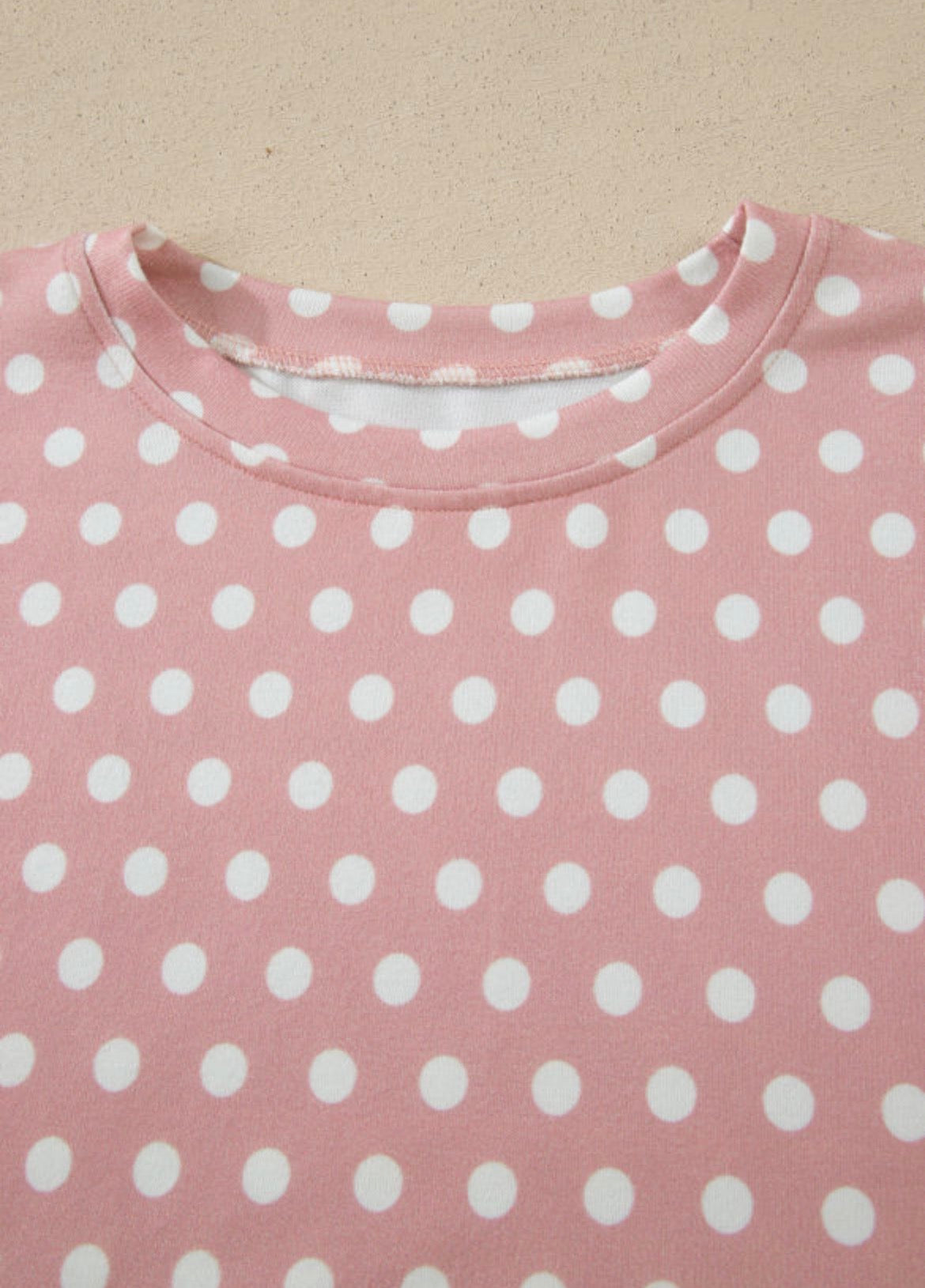 Pink Polka Dot Print Short Set