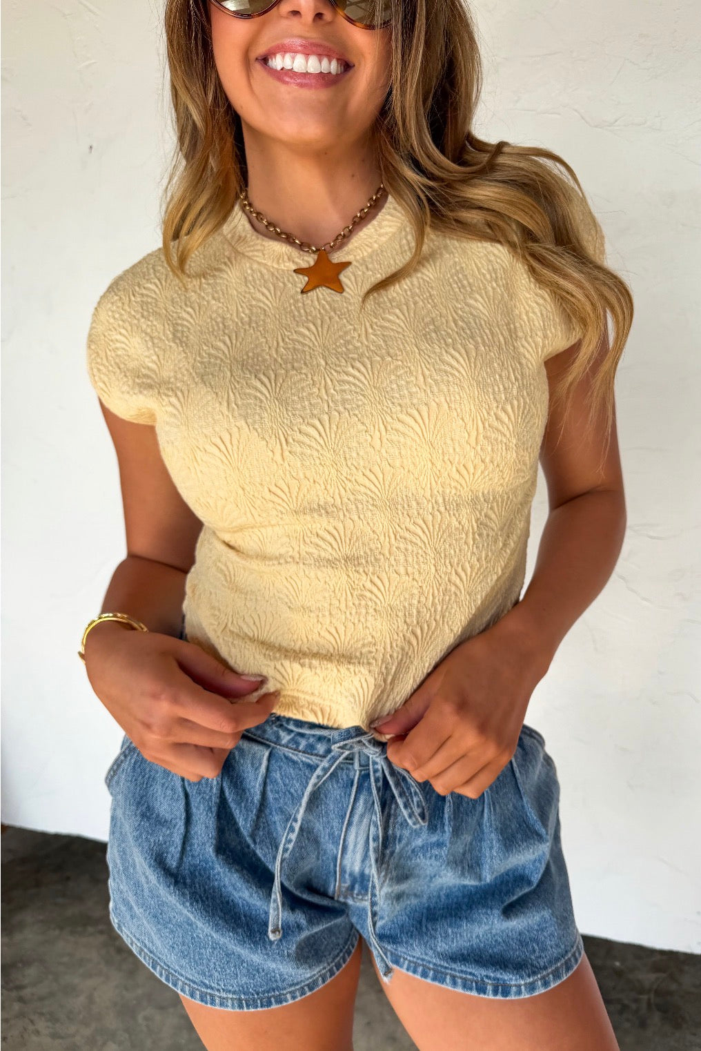 Spring Harley Cap Sleeve Basic Top