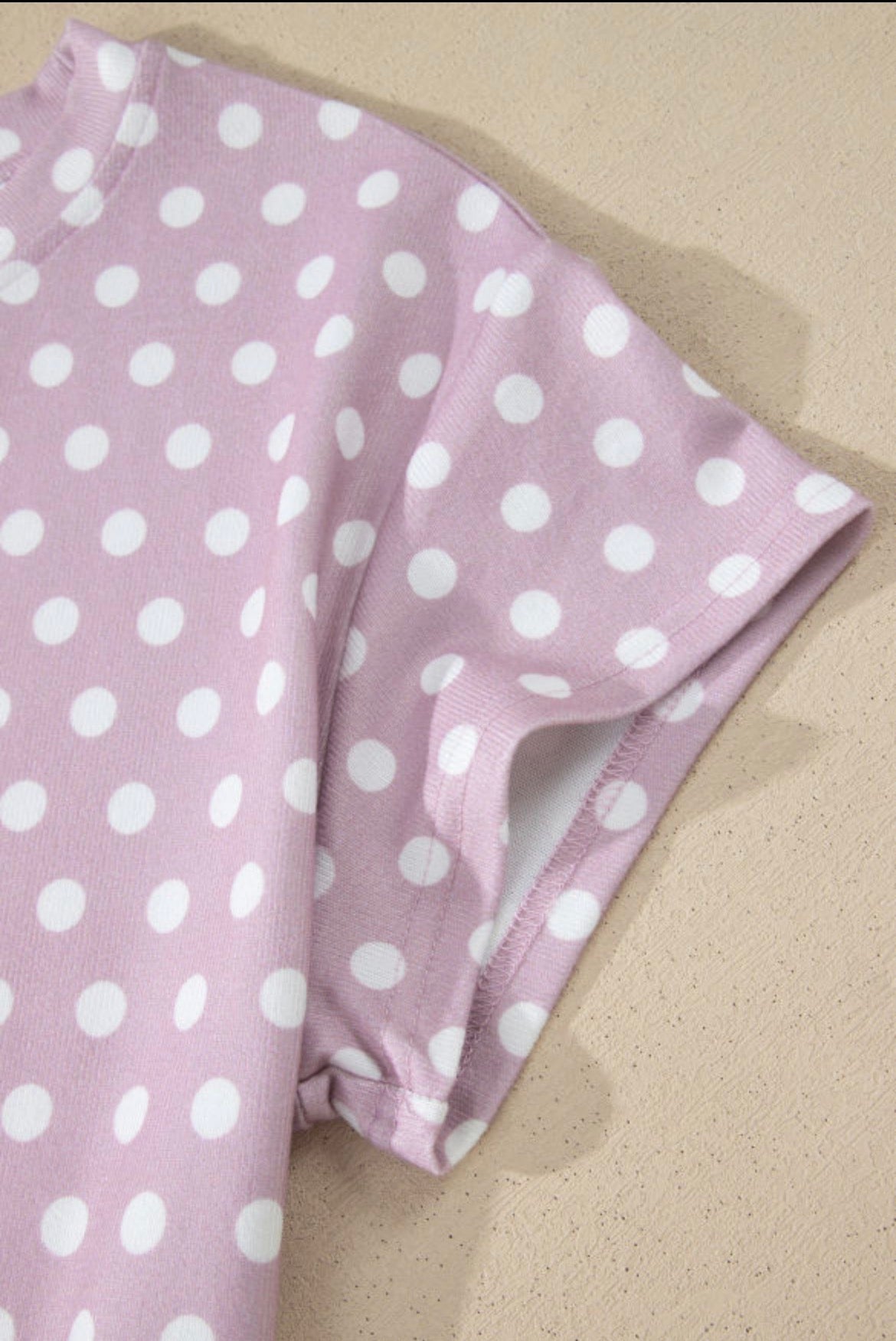Purple Polka Dot Print Short Set