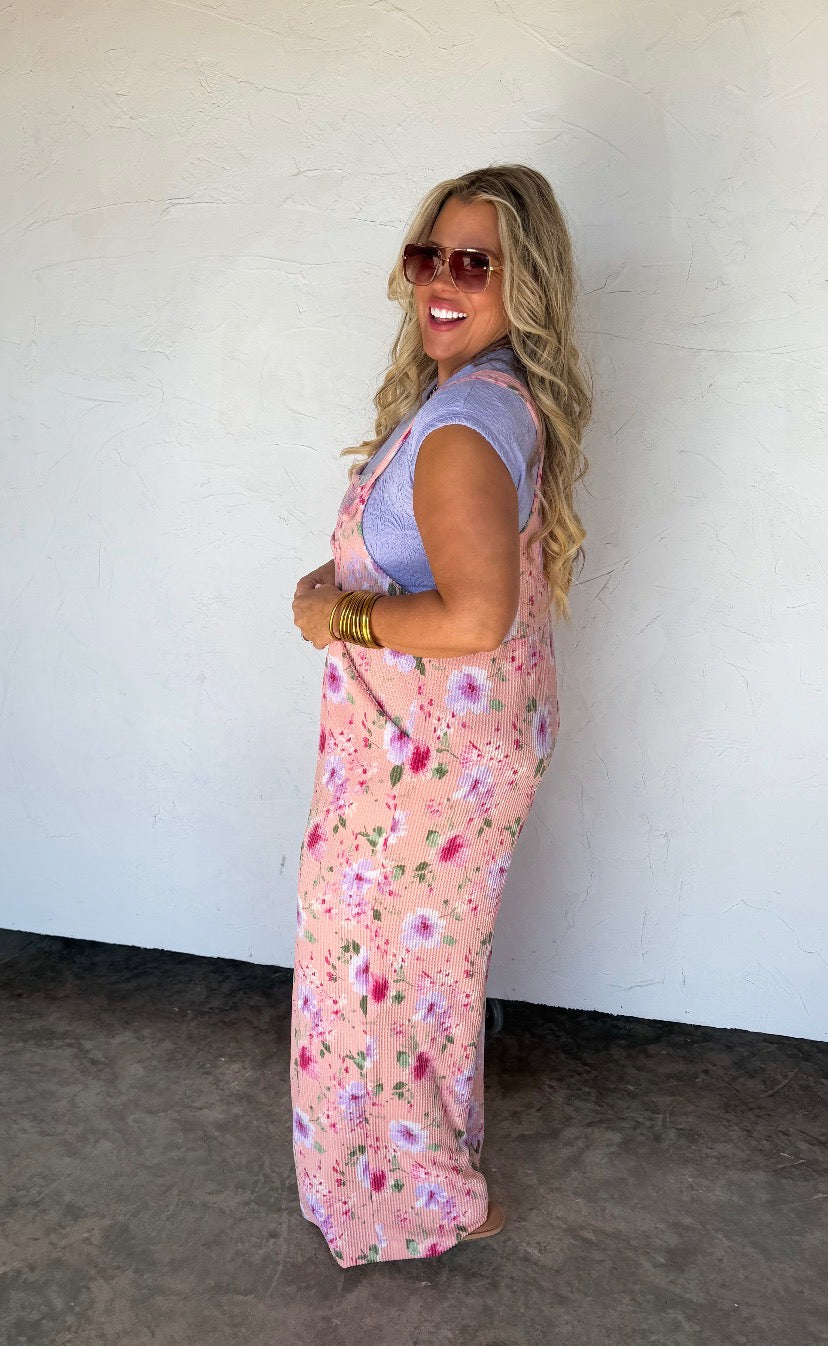 Spring Floral Karli Boho Overalls