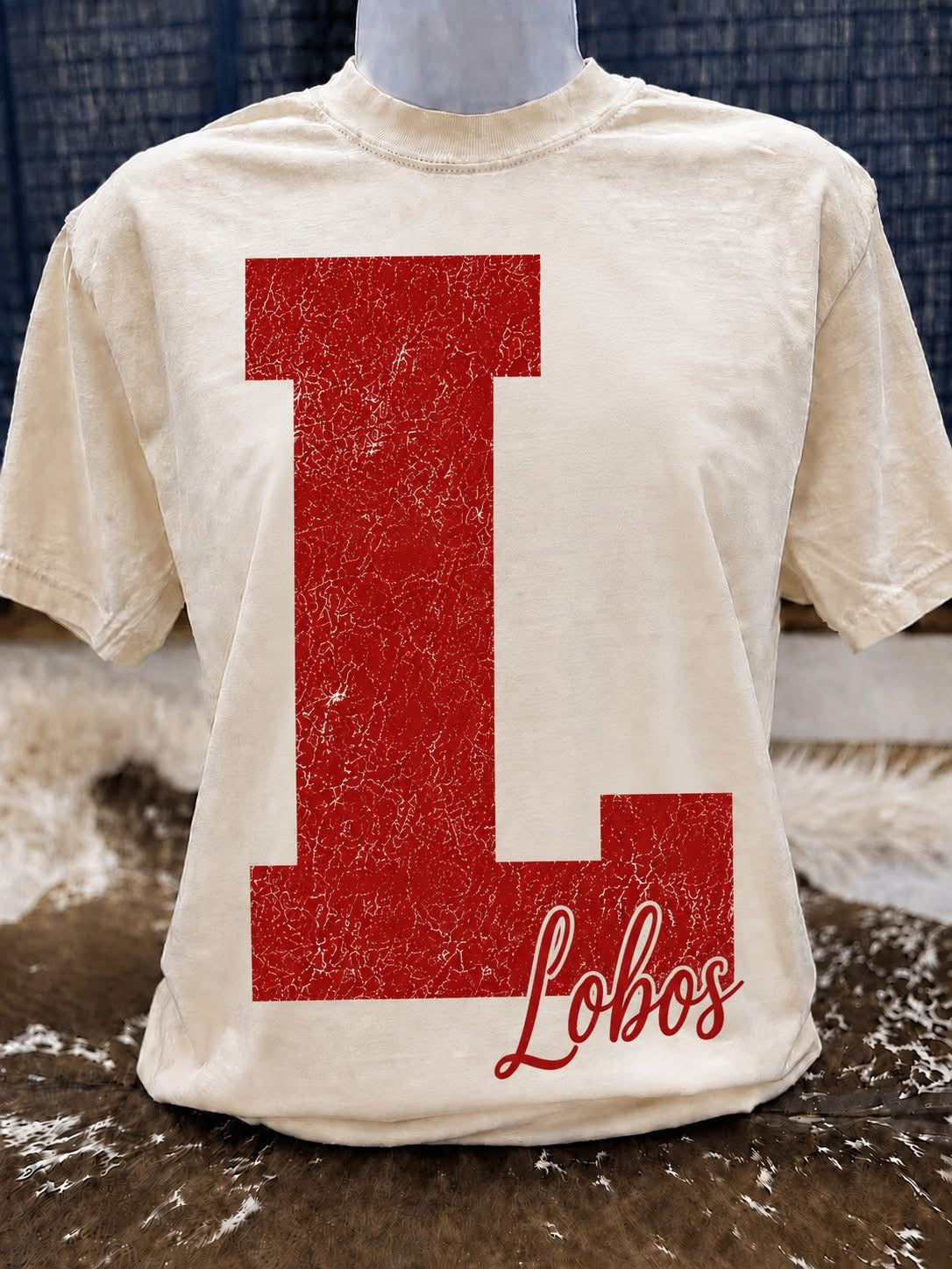 Custom Oversized Print Vintage Washed Spirit Tee  - Levelland
