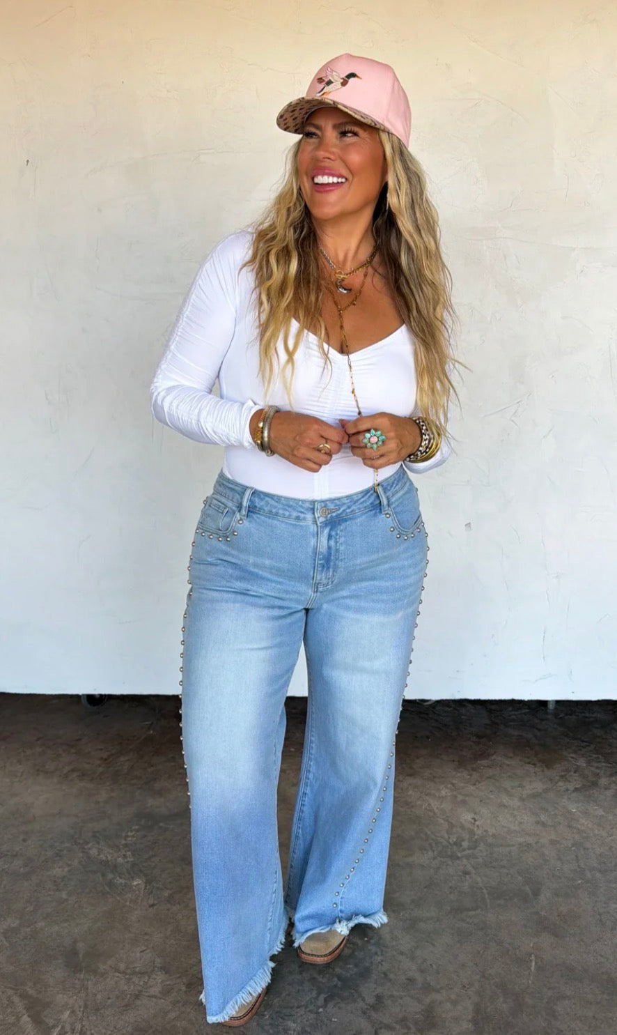 Preorder: OFF THE GRID STUDDED JEANS - ETA LATE NOVEMBER