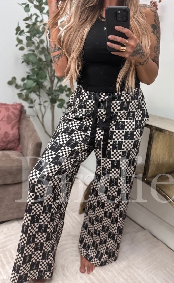 Stretchy Lounge Pants 2.0 in Boo Board Checkered -ETA EARLY SEPTEMBER