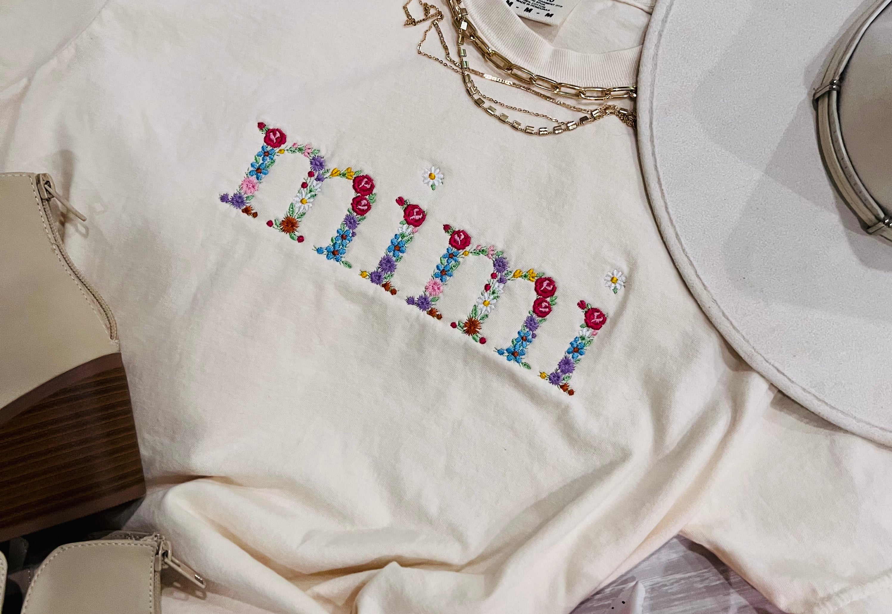 Mimi Floral Embroidered Tee