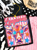 Longhorns Pink Stripe Preppy Tee