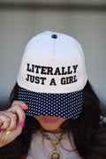 Literally Just A Girl Polka Dot Hat