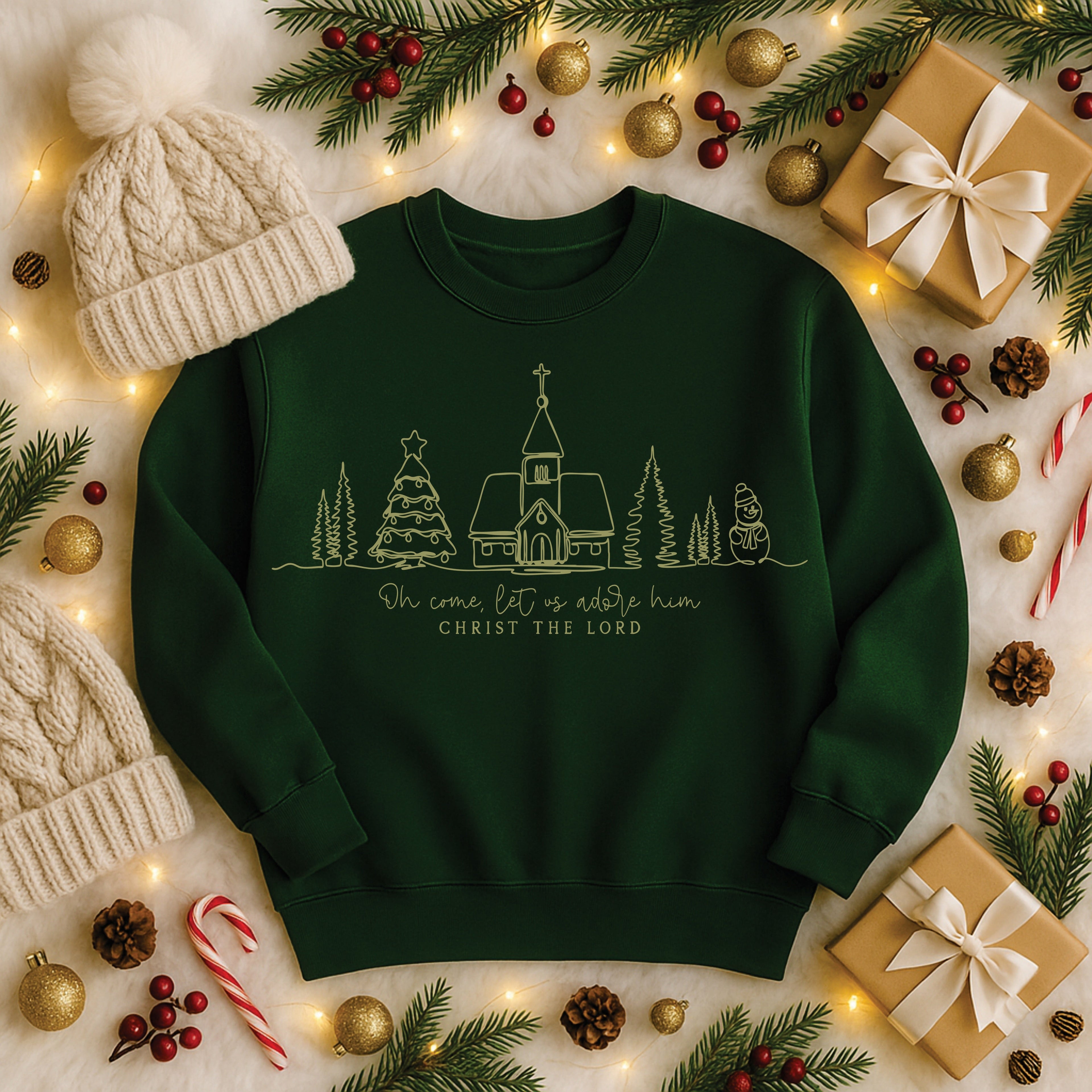 Oh Come Let Us Adore Him Sweatshirt
