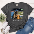 I Live Here Now Football Tee