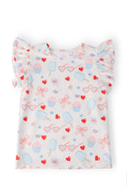 Red, White, & Sweet S/S Ruffle Tee