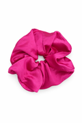 Magenta Satin Oversized Scrunchie