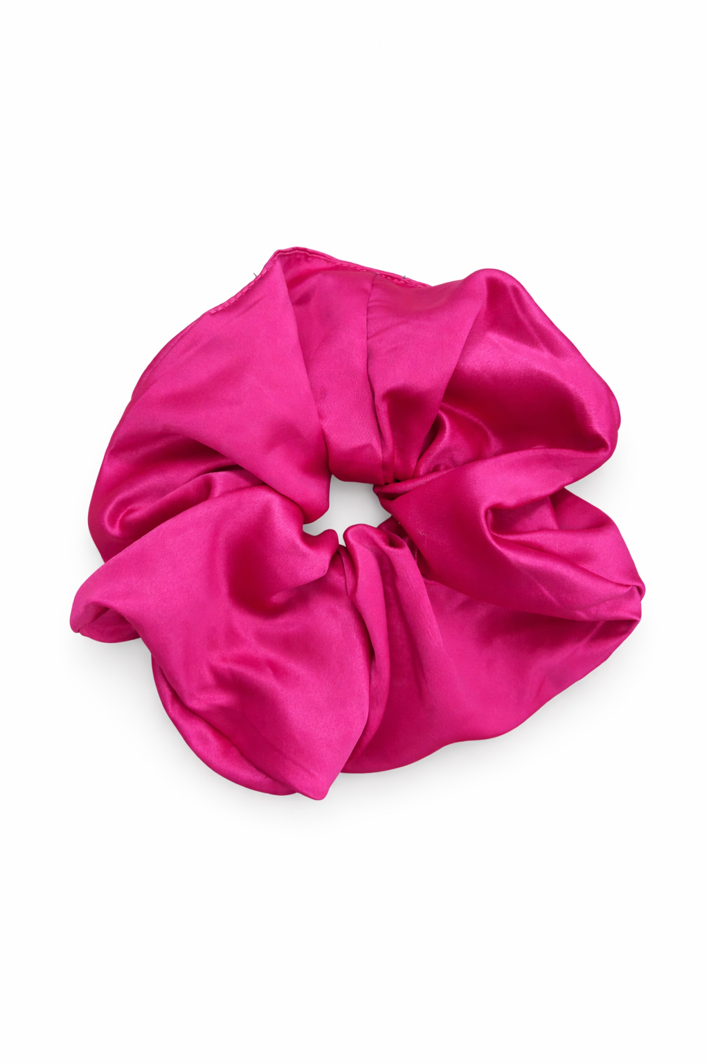Magenta Satin Oversized Scrunchie