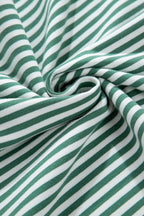 Black White Striped Patchwork 3/4 Sleeve Oversize Top