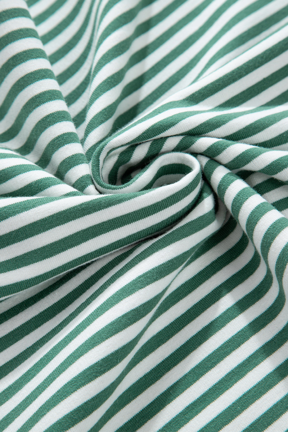 Black White Striped Patchwork 3/4 Sleeve Oversize Top