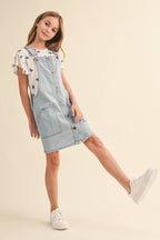 TWEEN KIDS GIRLS DENIM OVERALL DRESS