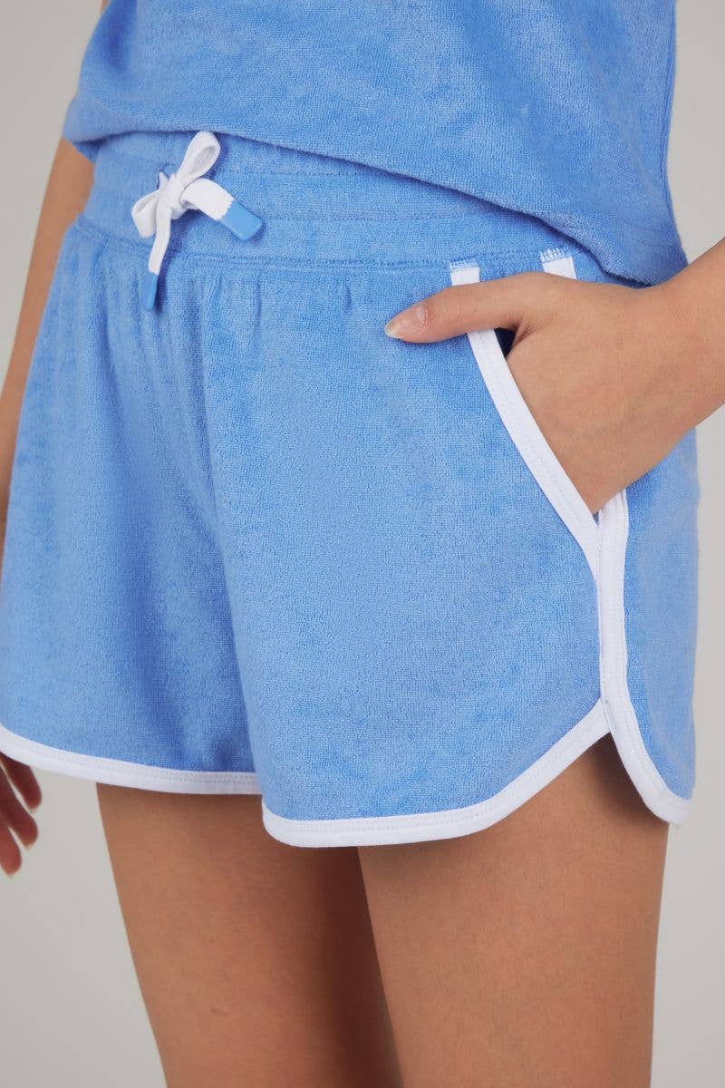 Girls Towel Terry Raglan Tee and Dolphin Short Set - ETA EARLY AUGUST