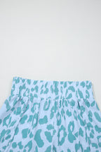 White Leopard High Waisted Athletic Shorts