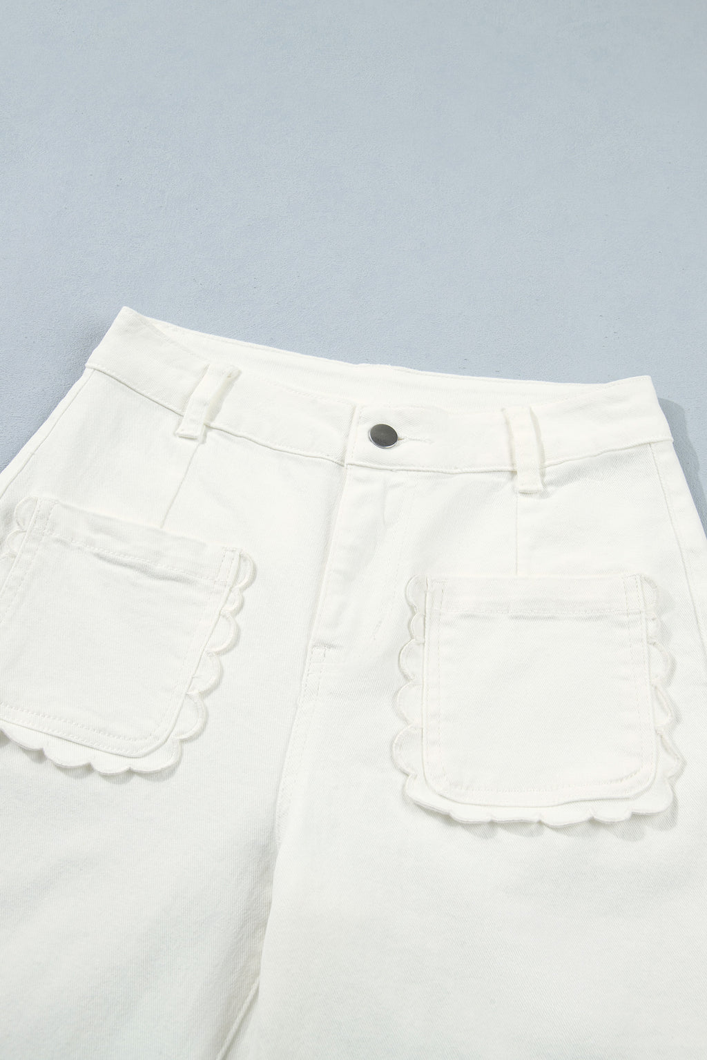 Scalloped Patch Pocket Shift Jeans