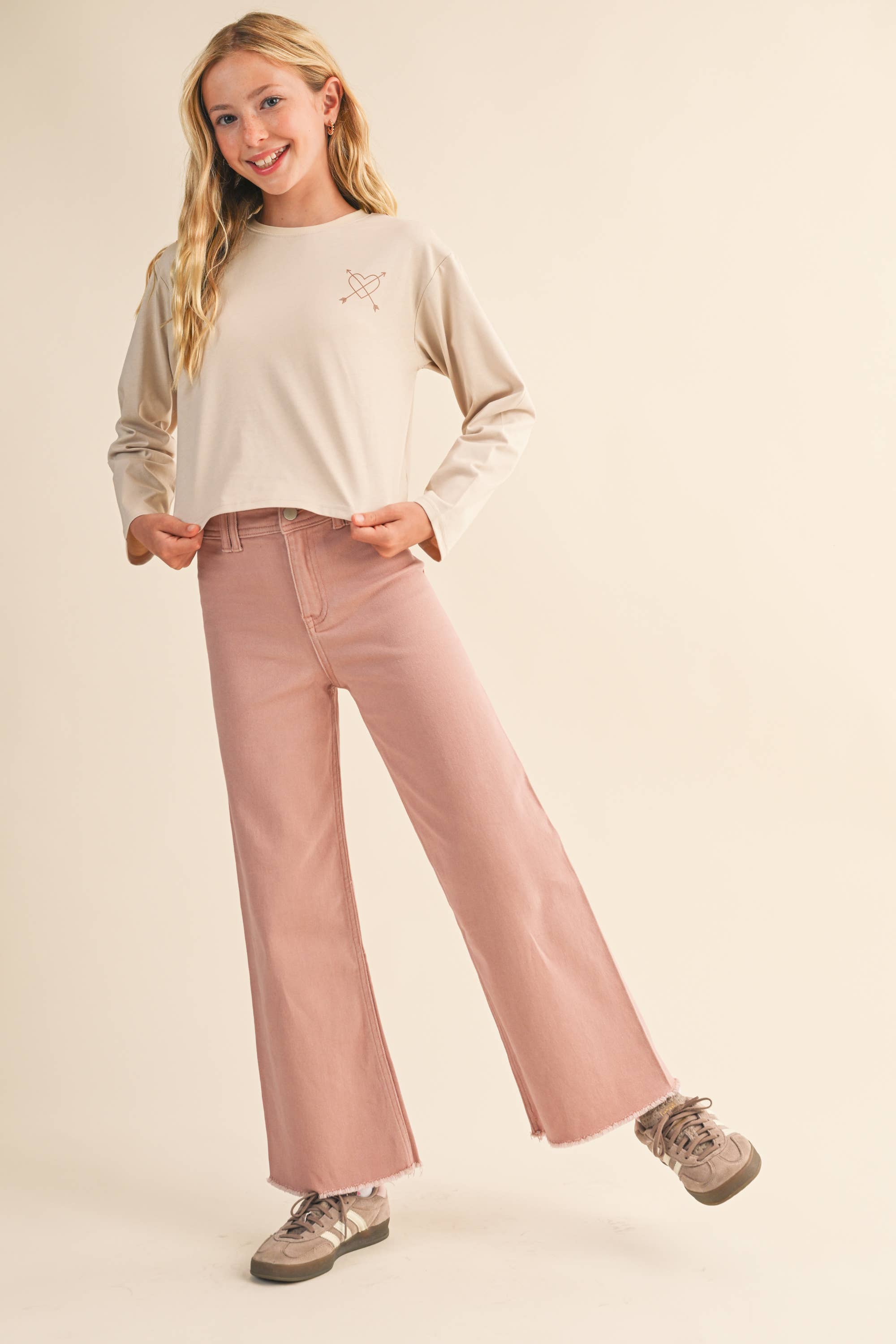 TWEEN KIDS GIRLS CROPPED BOXY TEE