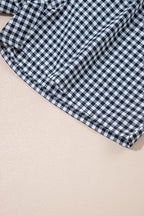Red Gingham Printed High Waist Shorts