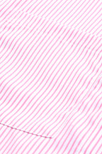 Smocked Cuffed Striped Boyfriend Shirt with Pocket