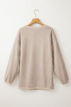 Ribbed Corduroy Oversized Sweatshirt