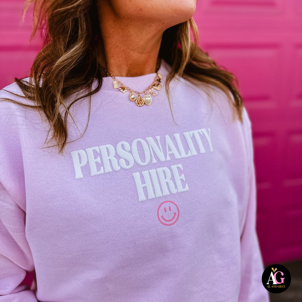 Al + Gray Graphic Tees Personality Hire T-shirt featuring a bold printed design on a comfortable cotton fabric.