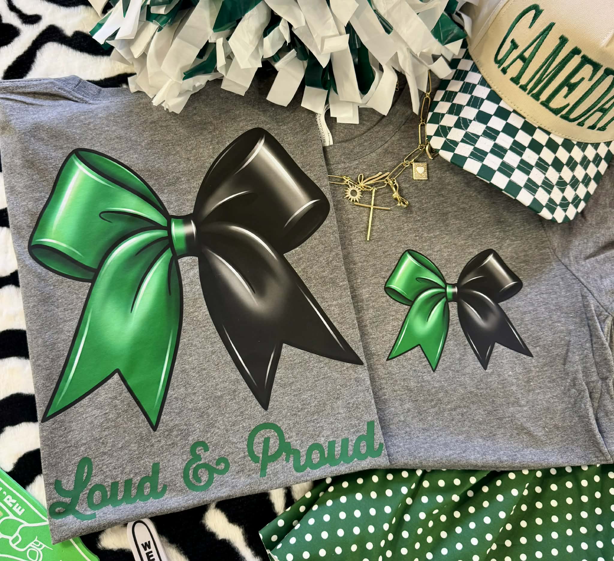 LOUD AND PROUD GREEN BOW TEE