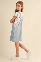 TWEEN KIDS GIRLS DENIM OVERALL DRESS