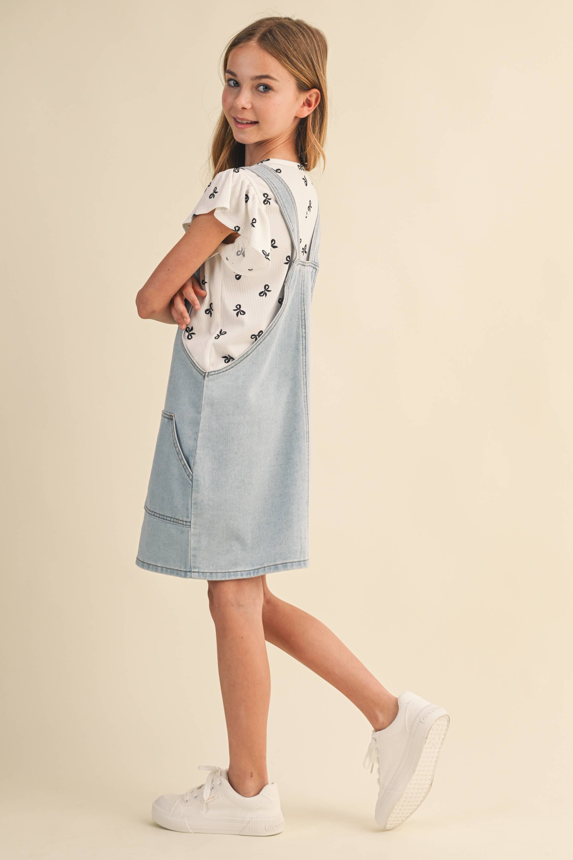 TWEEN KIDS GIRLS DENIM OVERALL DRESS
