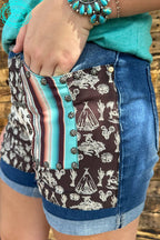 Patched Up Shorts - Western Long