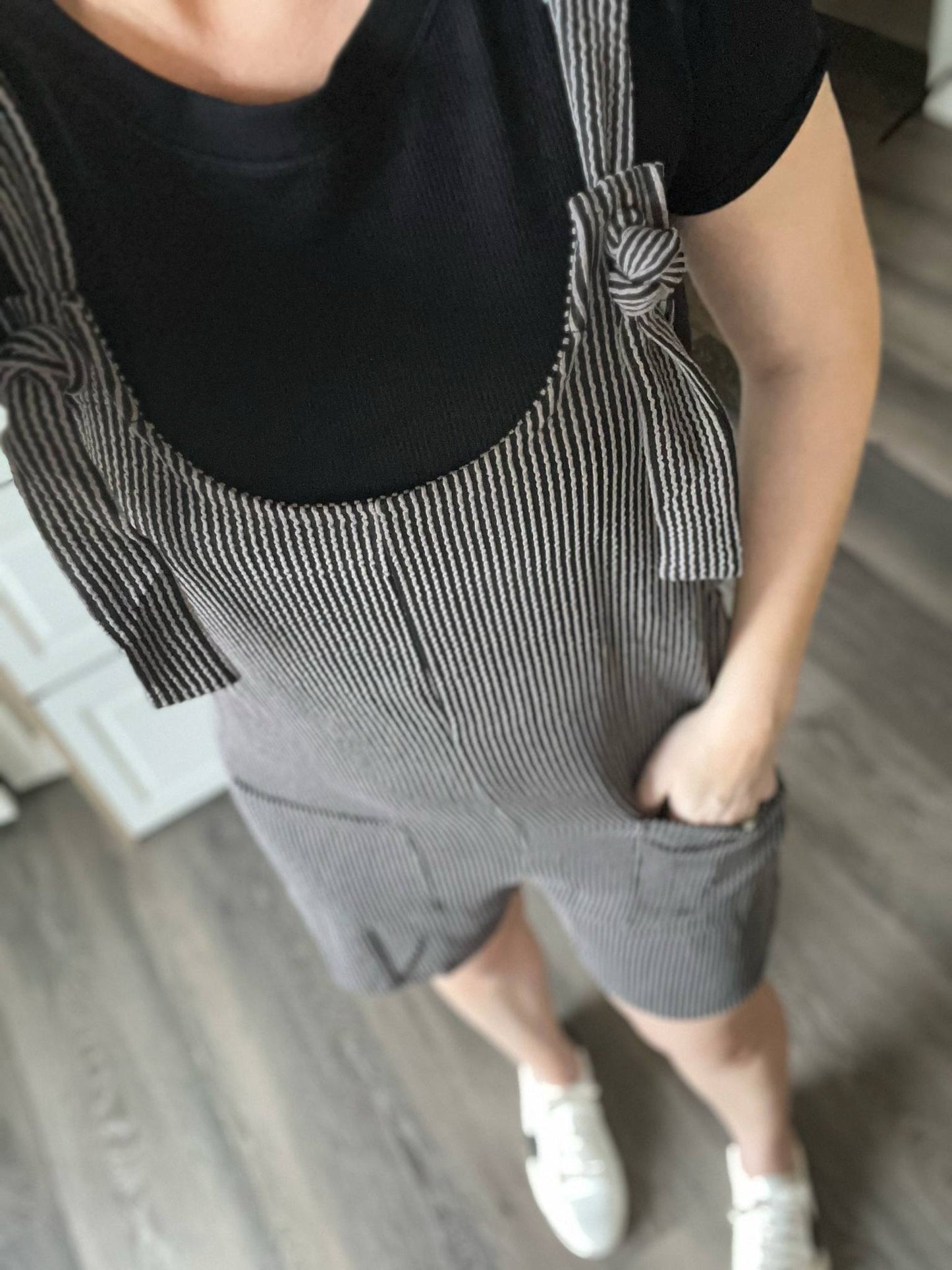 PREORDER: The Kaila Adjustable Tie Straps Romper RERUN 3.16.26