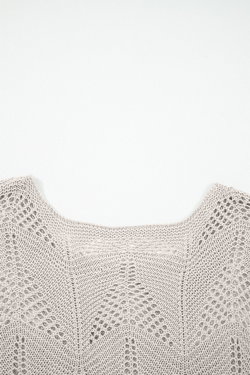 Hollow Out Knit 7/8 Sleeve Casual Sweater