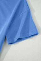 Sachet Pink Solid Cover Oversize Tee Pocketed Casual Pants 2pcs Outfit