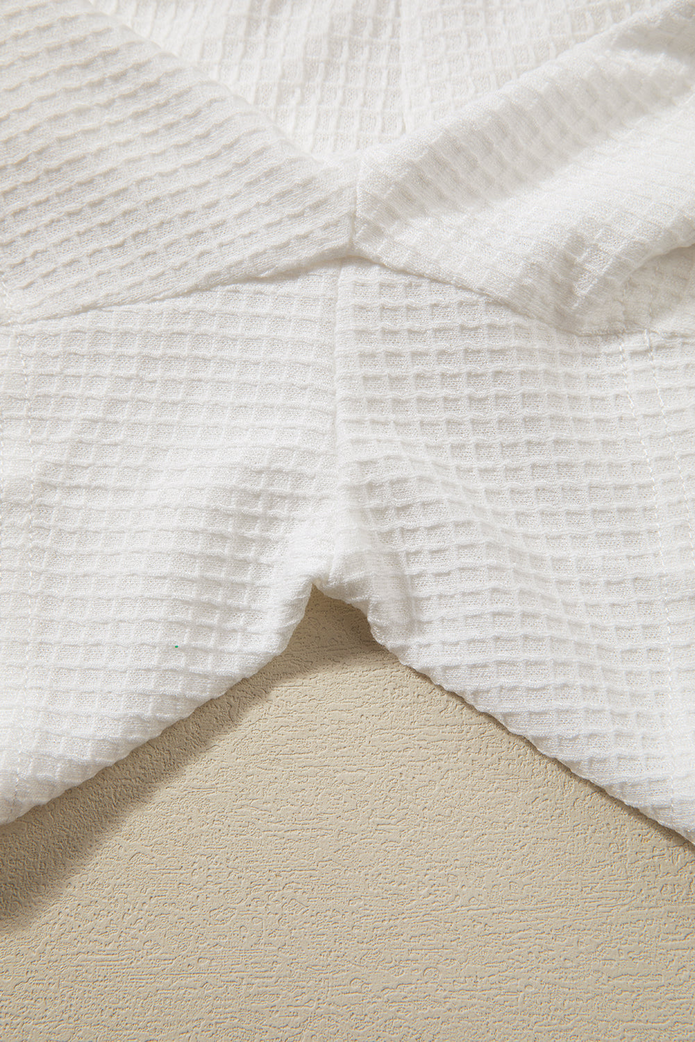 Casual Textured Tee and Drawstring Shorts Set