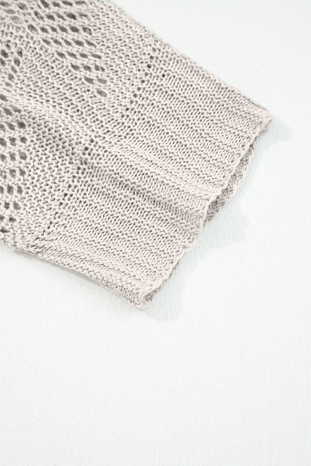 Hollow Out Knit 7/8 Sleeve Casual Sweater