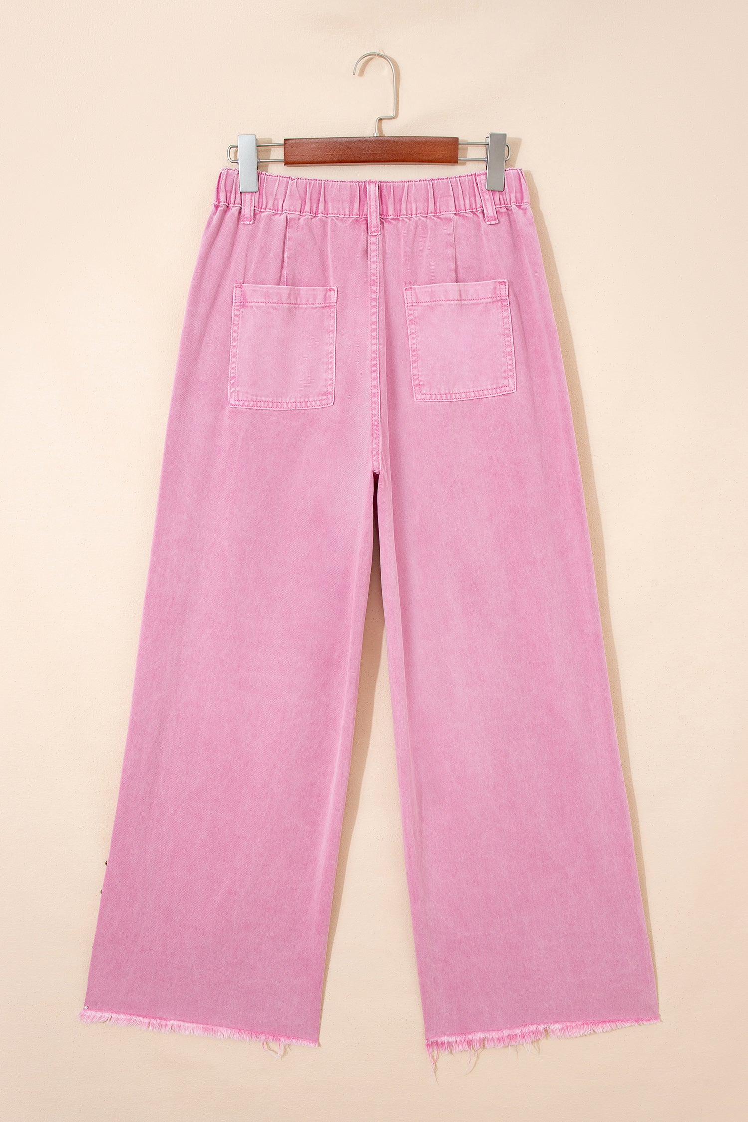 Beaded Side Detail Split Loose Jeans