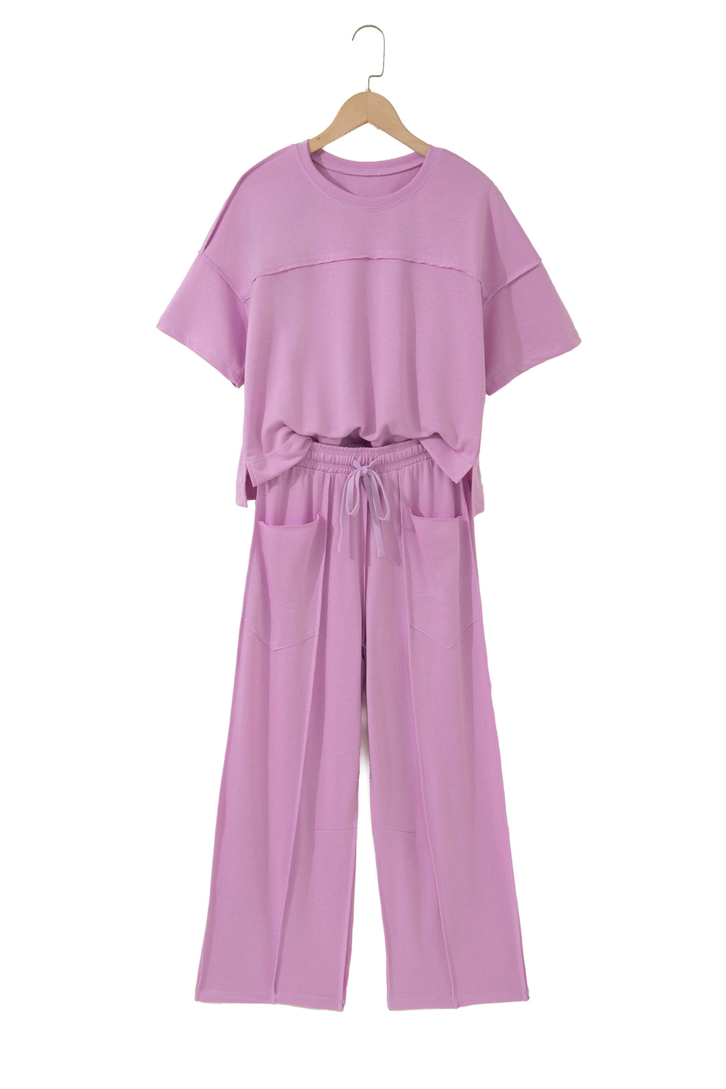 Drop Shoulder Boxy Tee and Barrel Pants Set