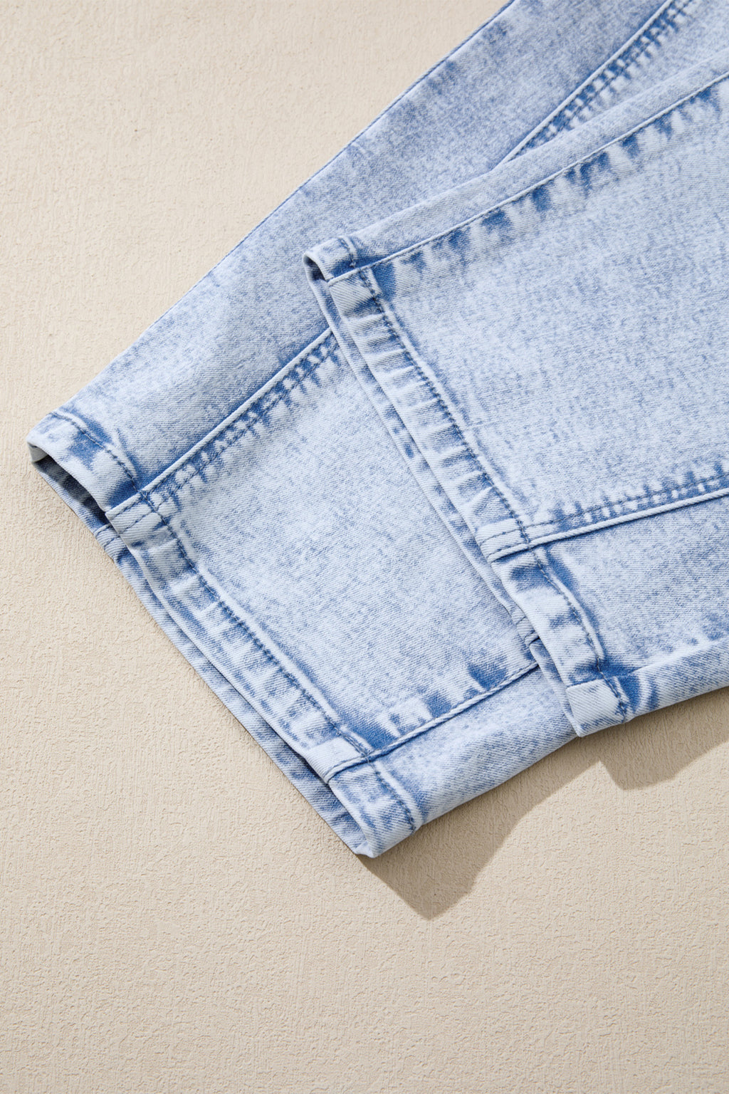 Beau Blue Light Washed Pull On Barrel Jeans