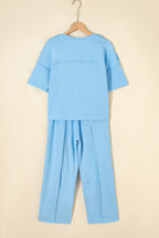 Drop Shoulder Boxy Tee and Barrel Pants Set