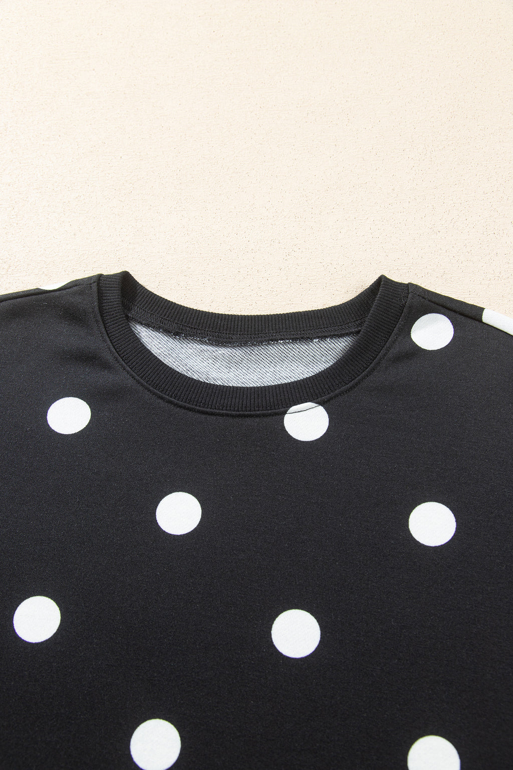 Red Polka Dot Raw Hem Relaxed Pullover Loose Skort Two Piece Set