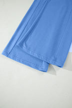 Sachet Pink Solid Cover Oversize Tee Pocketed Casual Pants 2pcs Outfit