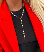 Chansuttpearls GIGI Necklace featuring a delicate pearl pendant on a fine chain, elegant jewelry for sophisticated style.