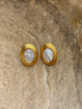 Chansuttpearls Hannah earrings featuring elegant pearl drop design with silver hooks, ideal for sophisticated accessories.
