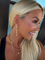 Chansuttpearls Layla earrings with pearl accents and silver hooks, elegant jewelry for special occasions.