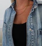 Chansuttpearls Mila Necklace featuring elegant pearl strands with a delicate clasp on a white background.