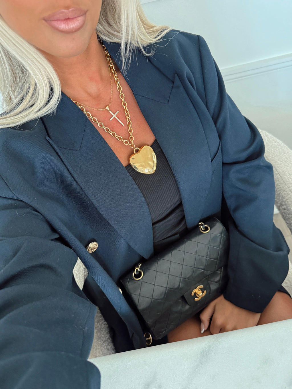 Chansuttpearls The Madi Necklace featuring elegant pearl strands with a stylish clasp, showcasing sophisticated jewelry design.